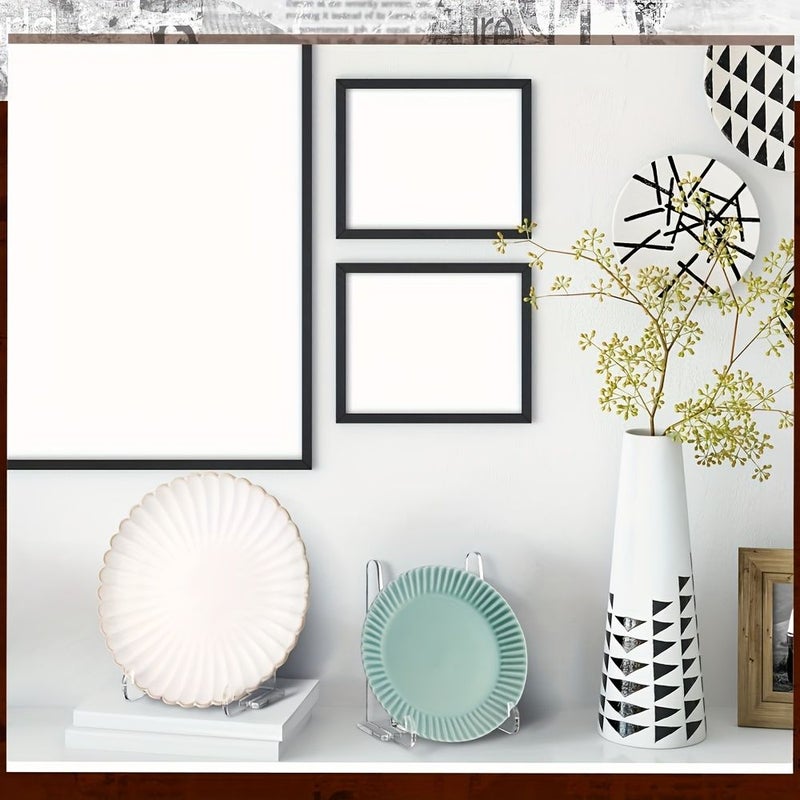 Transparent Acrylic Photo Frame Stand Bookshelf Easel Plate Holder For Postcard Book Display - Image 4
