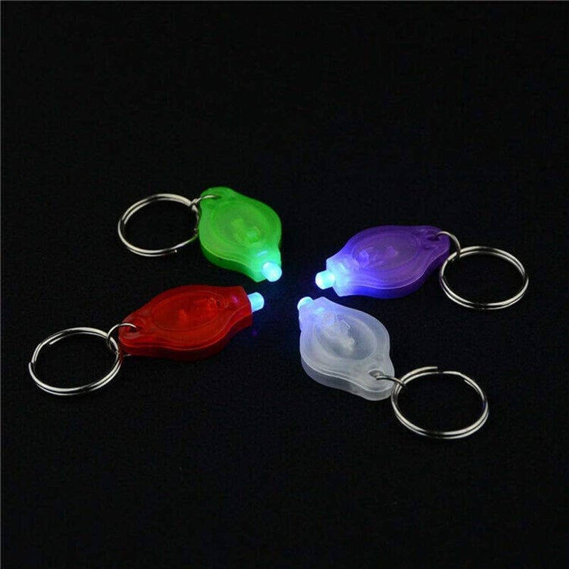 MACHSWON Mini Keychain Torches UV Flashlight Money Checker Key-Chain LED Light Torch - Yellow, 10PCS - Image 3