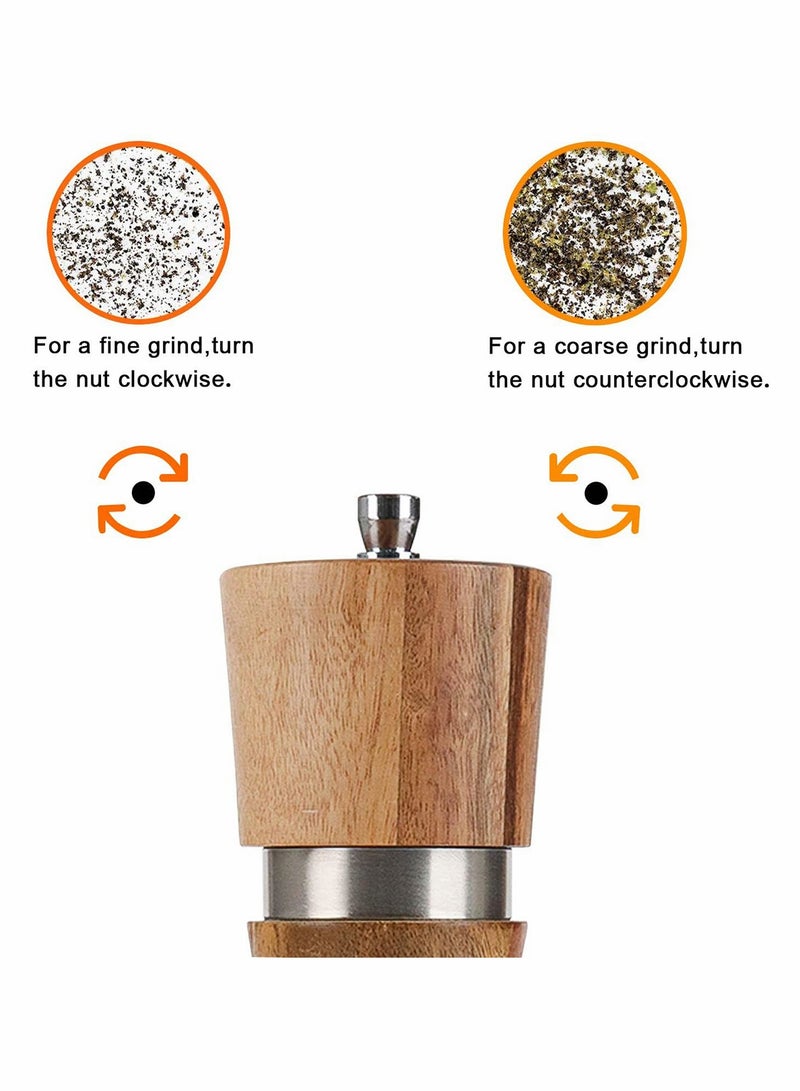 Excefore Wood Pepper Grinder, Salt and Pepper Grander, Mill Manual Precision Mechanism, Spice Grinder with Adjustable Coarseness, From Coarse to Fine, Tableware Gifts, 8 inch - Image 4