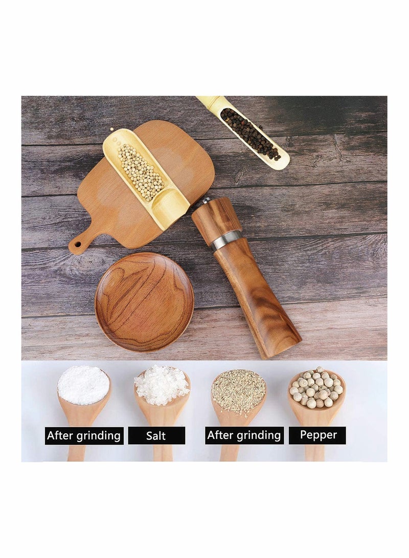 Excefore Wood Pepper Grinder, Salt and Pepper Grander, Mill Manual Precision Mechanism, Spice Grinder with Adjustable Coarseness, From Coarse to Fine, Tableware Gifts, 8 inch - Image 3