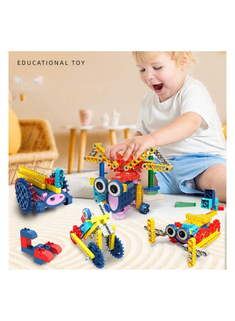 126 electric gears-science and education building blocks-building toys-assembly set - Image 1