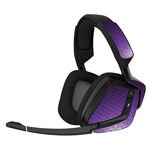 MIGHTY SKINS MightySkins Skin Compatible with Corsair Void Pro Gaming Headset - Purple Diamond Plate | Protective, Durable, and Unique Vinyl Decal wrap Cover | Easy to Apply, Remove | Made in The USA - Image 1