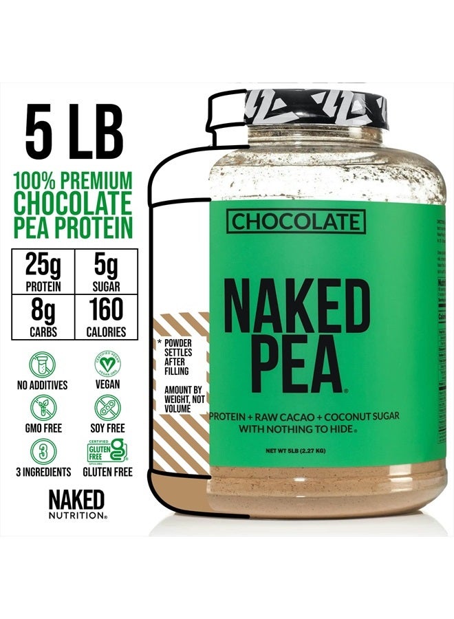 Nakd بروتين البازلاء بالشوكولاتة - بروتين البازلاء المعزول من مزارع أمريكا الشمالية - 5 رطل بالجملة، نباتي، بروتين نباتي ونباتي. - Image 3