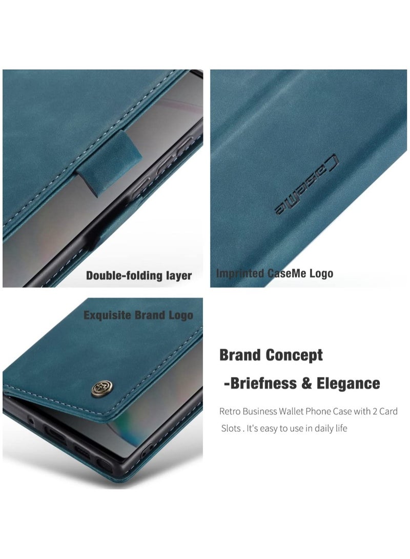 CaseMe Phone Case Luxury PU Leather Design 013 Flip Cover Card Slot Holder Cover For Samsung Galaxy Note 10 Lite (Green) - Image 2