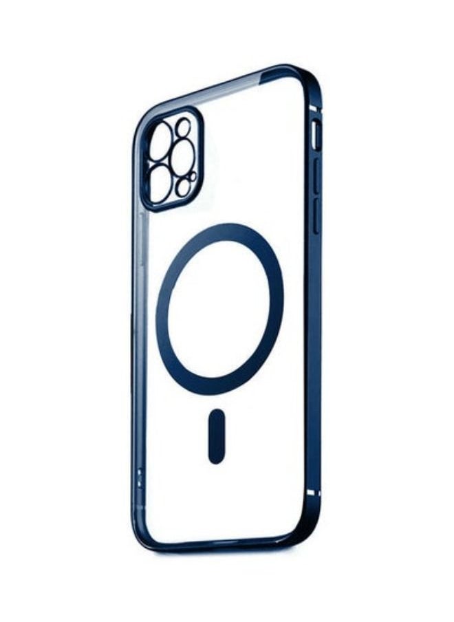 ACLIX - Magnetic Electroplating Frame Magsafe Wireless Charging Case for Apple iPhone 13 Pro Max Blue/Clear - Image 1