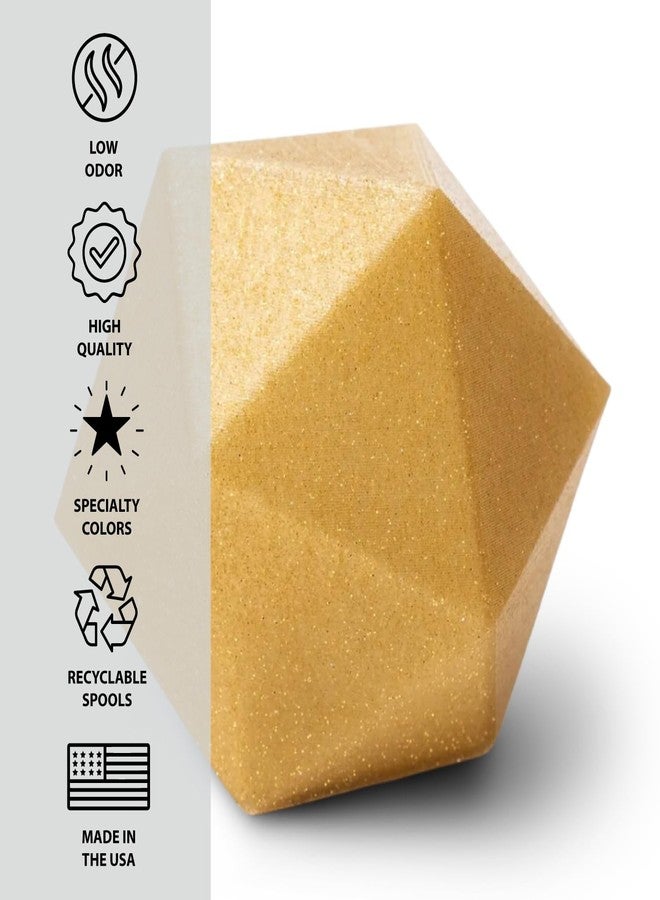 Proto-Pasta Protopasta 3D Printer Filament | PLA Filament 1.75mm | Gold Dust Glitter HT PLA | 500g Spool - Image 5