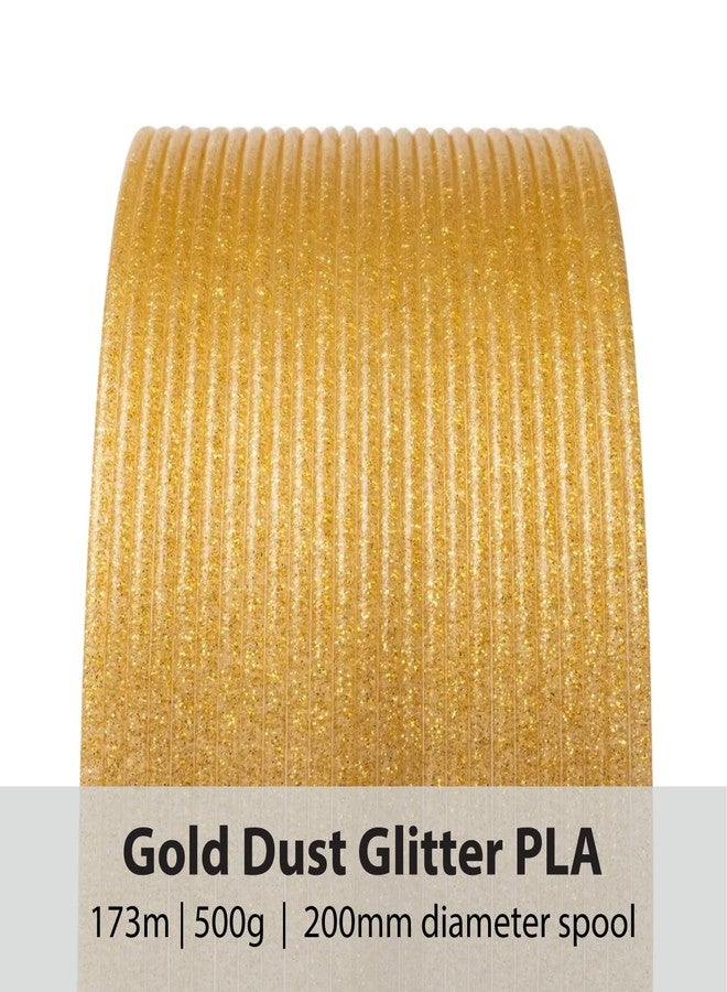 Proto-Pasta Protopasta 3D Printer Filament | PLA Filament 1.75mm | Gold Dust Glitter HT PLA | 500g Spool - Image 2
