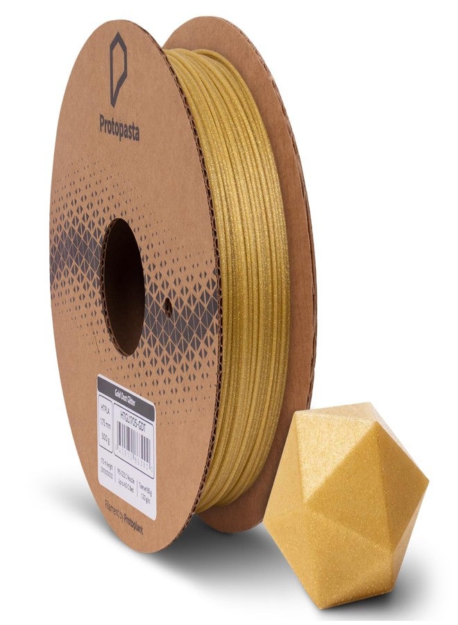 Proto-Pasta Protopasta 3D Printer Filament | PLA Filament 1.75mm | Gold Dust Glitter HT PLA | 500g Spool - Image 1