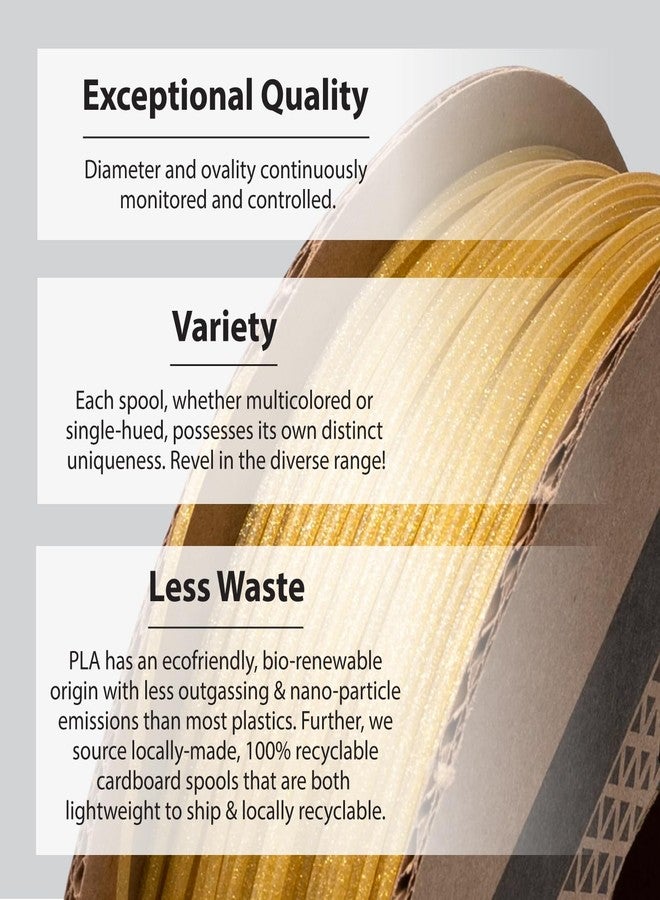 Proto-Pasta Protopasta 3D Printer Filament | PLA Filament 1.75mm | Gold Dust Glitter HT PLA | 500g Spool - Image 4