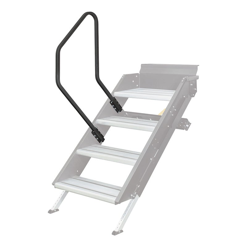 Lippert Solid Step Entry Assist Handrail Accommodates Door Widths up to 36 Easy Installation Locking Pins for 5 Adjustment for 5th Wheel RVs Travel Trailers Motorhomes  799640 Black