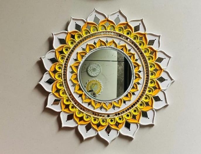 CRAFNICK® DIY MDF Cutouts Flower | Pine Wood 6 Inch 2.5mm Thick | MDF Cutouts Different Shapes for Resin Art, Lippan, Mandala, Painting | MDF Boards for Art and Craft | MDF Design Cutouts (5) - Image 5