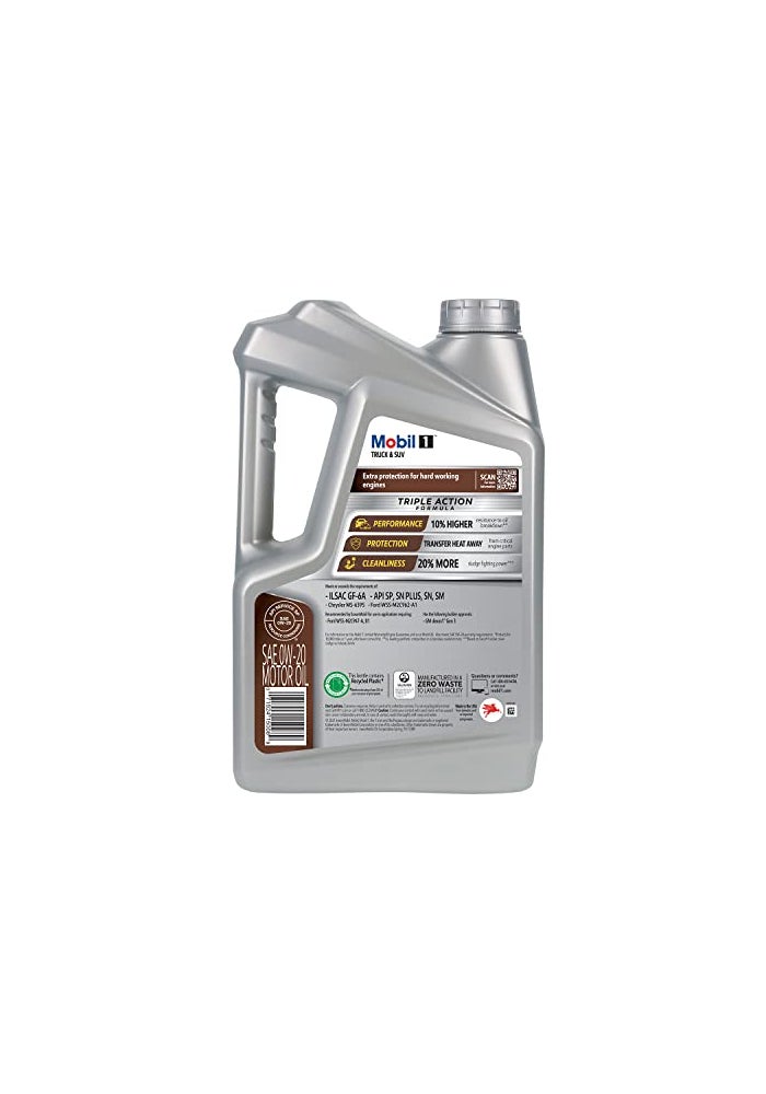Mobil 1 Truck SUV Full Synthetic Motor Oil 0W20 5 Quart - Image 4
