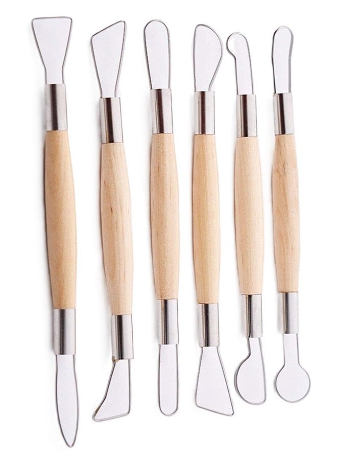 Kabeer Art Wood and Metal Ribbon Cutting Tool 6 Piece Sets Used for Clay, Ceramic and Crafts - Image 1