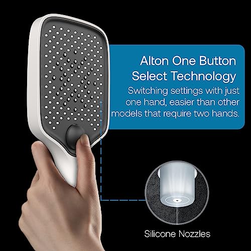 ALTON SHR20275 3-Function, 4-INCH, Hand Shower With SS-304 Grade 1.5 Meter Flexible Hose Pipe and Wall Hook, White & Black - Image 4