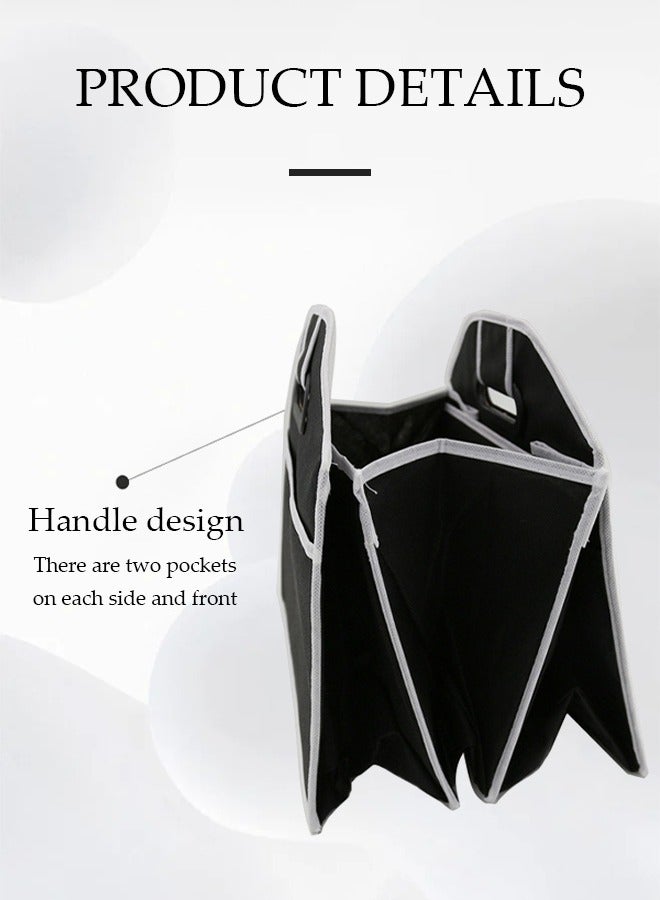 Loquat Car Trunk Organizer, Foldable Storage Organizer with 3 Compartments, Large Capacity Storage Box for Auto, Portable Waterproof Bag for Cargo Trunk, Universal for SUV, Truck, Van - Image 4