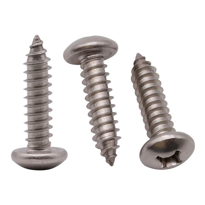 RoyceMart #6 X 3/8"" (100 Pack) Stainless Steel Phillips Pan Head Wood Screws Stainless Steel 304 (18-8) Pan Head Sheet Metal Screws Self Tapping For Wood - Image 1
