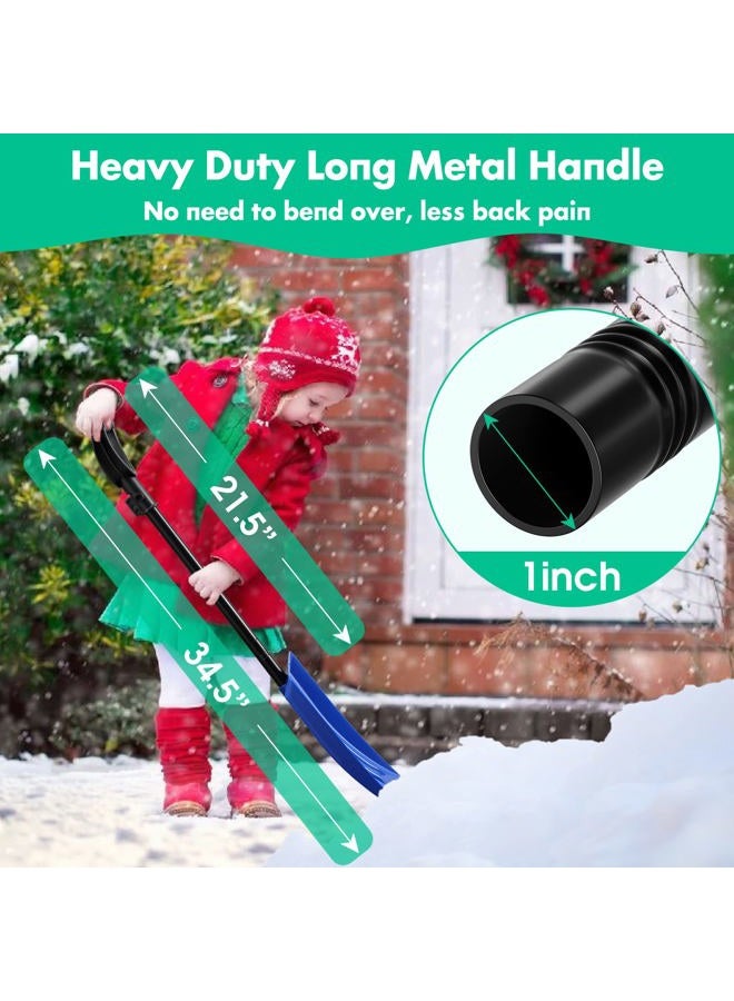 DEROFIT Kids Snow Shovel, Plastic Snow Shovel for Kids Toddler with Metal Handle, Lightweight Emergency Heavy Duty Shovel for Car, Detachable Shovel for Driveway Home Garden Camping Beach - Image 4