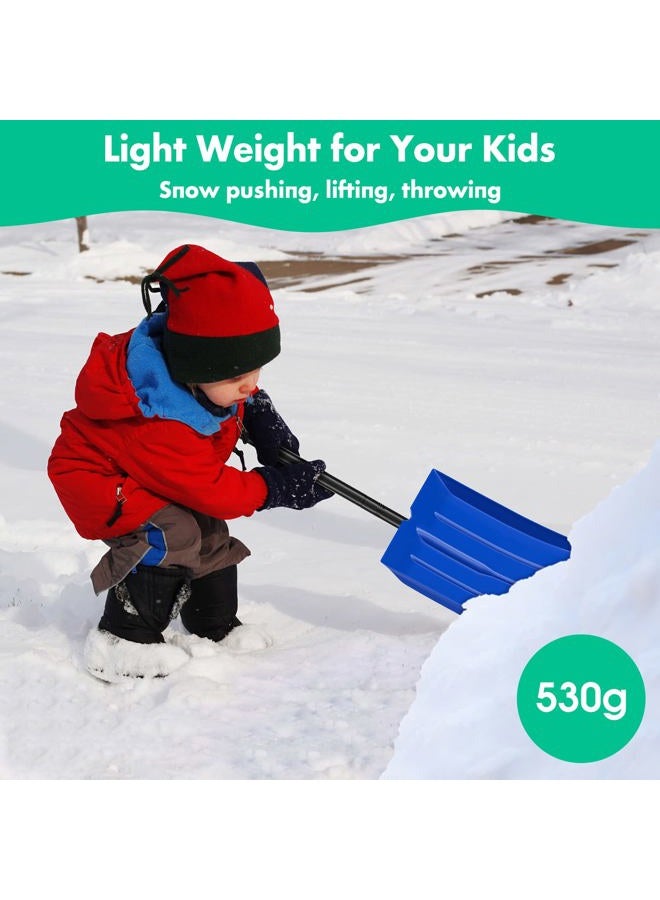 DEROFIT Kids Snow Shovel, Plastic Snow Shovel for Kids Toddler with Metal Handle, Lightweight Emergency Heavy Duty Shovel for Car, Detachable Shovel for Driveway Home Garden Camping Beach - Image 2