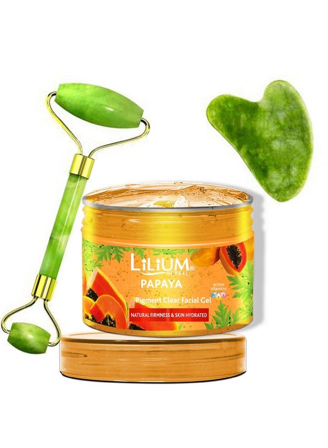 Lilium Papaya Facial Gel & Double Side Face Roller (250g) - Image 1