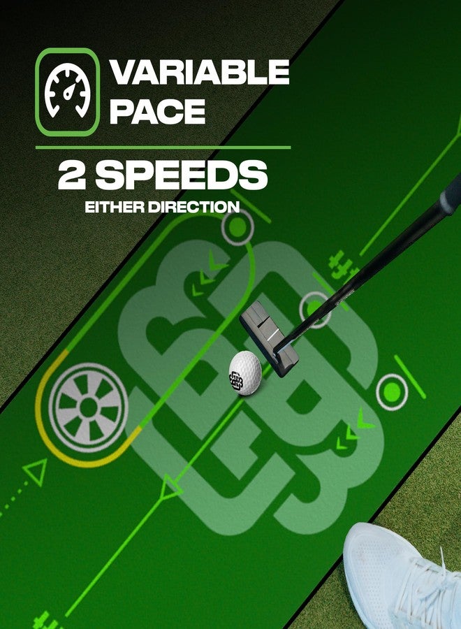 BACK 2 BASICS GOLF بساط تدريب الجولف الأخضر Back 2 Basics بطول 10 أقدام - بساط تدريب جولف يحاكي ملاعب الجولف الخضراء بواقعية - أداة تدريب مثالية للاستخدام الداخلي والخارجي - من تصميم لاعبي جولف محترفين - هدية جولف رائعة لعيد الميلاد - Image 4
