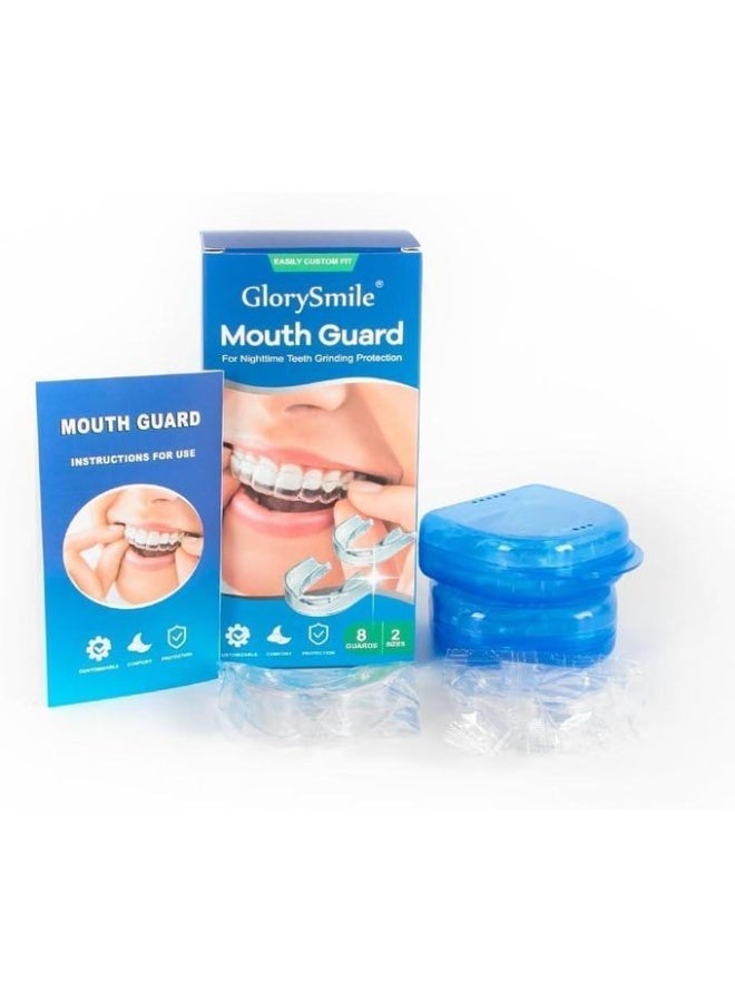 GlorySmile Night Dental Guard, 4 Pack Multiple Sizes to Protect Teeth from Night Grinding – BPA Free, Convenient, Customizable, Odorproof, with Travel Storage Case - Image 2