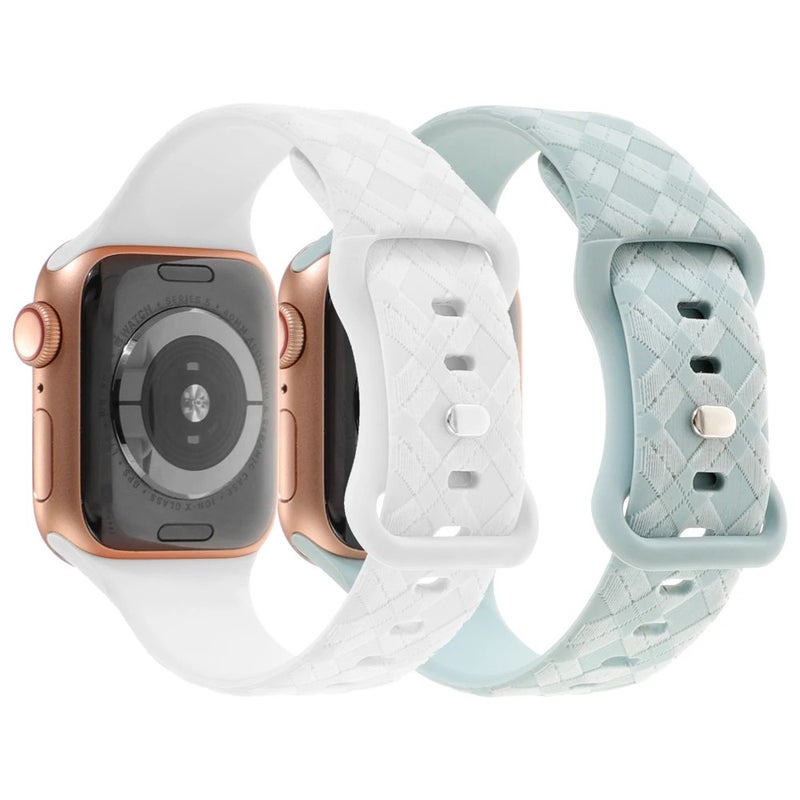 Bluejw Laser Grid Silicone Watch Band for Apple Watch Ultra 2/9/8/7/6/5/4/SE/3 - Soft Rubber Strap - Replace Your Watch Band - Image 2