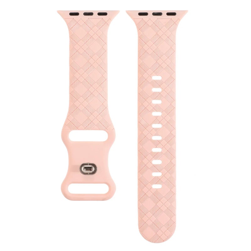 Bluejw Laser Grid Silicone Watch Band for Apple Watch Ultra 2/9/8/7/6/5/4/SE/3 - Soft Rubber Strap - Replace Your Watch Band - Image 1