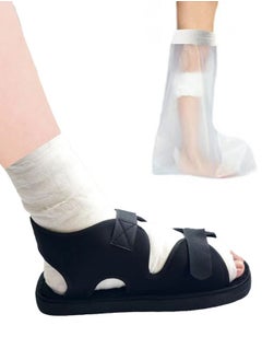 Realfrog Professional Breathable Plaster Shoes Cast Sandal For Foot Injuries,Special Shoes For Swollen Feet,Ankle Fixation Protective Gear,Send Shower Waterproof Cover  - Image 1