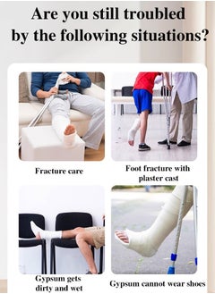 Realfrog Professional Breathable Plaster Shoes Cast Sandal For Foot Injuries,Special Shoes For Swollen Feet,Ankle Fixation Protective Gear,Send Shower Waterproof Cover  - Image 2