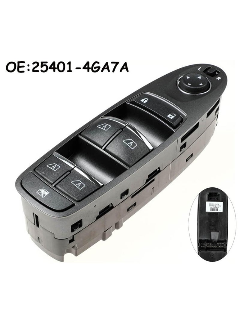 Car Push Button Switch Driver side Master Power Window Control Switch For Infiniti Q50 2014-2019 25401-4GA7A