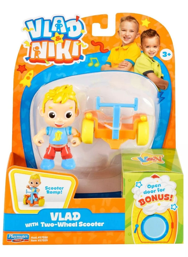 Playmates Toys Vlad and Niki Vlad with Two-Wheel Scooter - Image 1