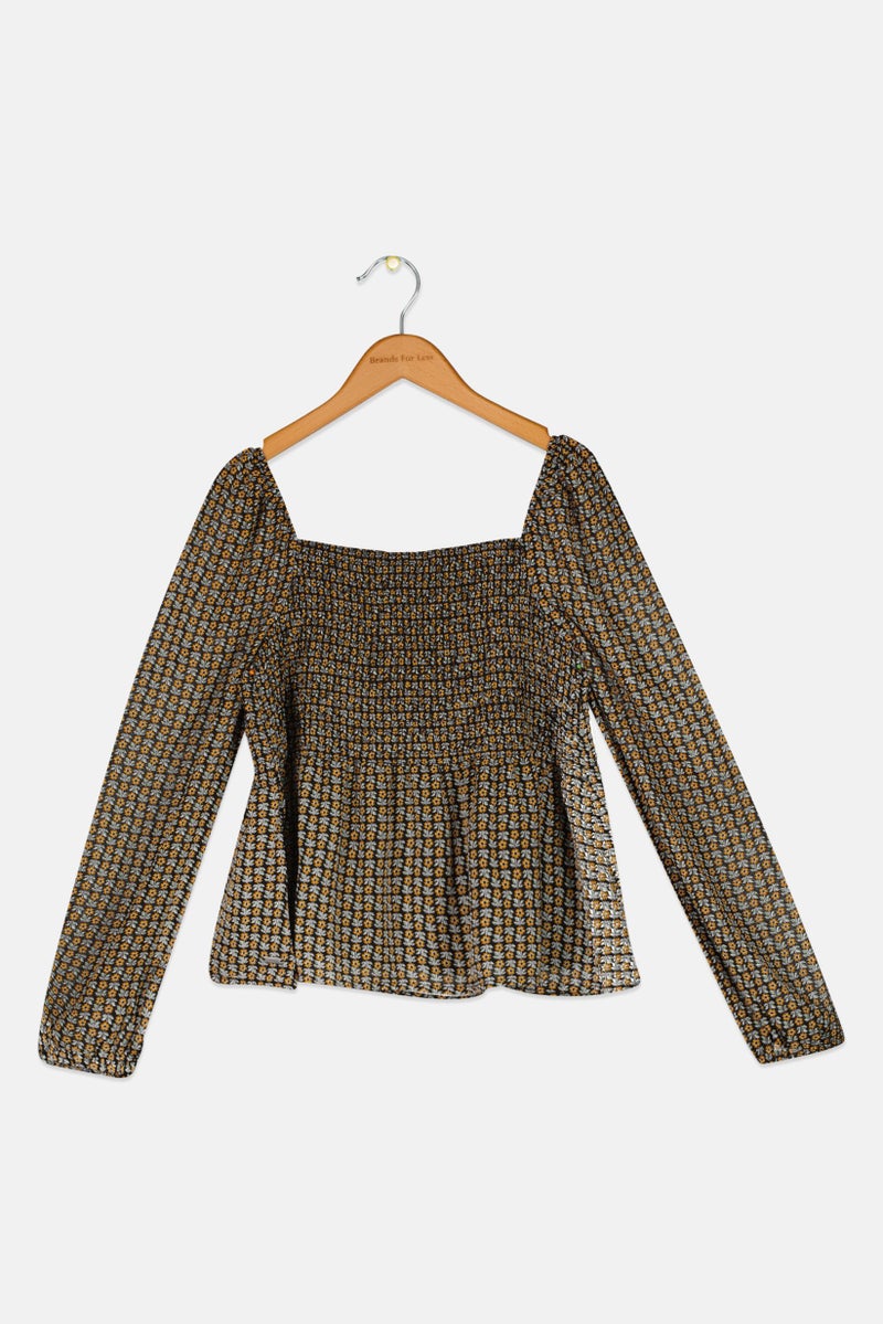 Pepe Jeans بلوزة مطبوعة بالكامل للفتيات، سوداء - Image 2