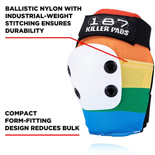 187 Killer Pads 187 وسادات قاتلة رفيعة لالكوع، قوس قزح، كبير - Image 2