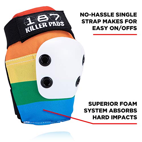 187 Killer Pads 187 وسادات قاتلة رفيعة لالكوع، قوس قزح، كبير - Image 3