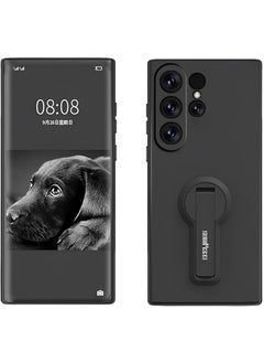 X-level Samsung Galaxy S24 Ultra Case with Magnetic Ring Holder [Compatible with MagSafe] [Drop Protection] Translucent Matte Back Scratchproof Phone Case for Galaxy S24 Ultra Black  - Image 1