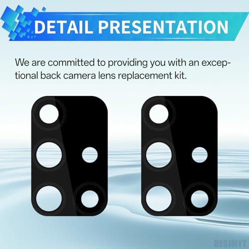 BESJMYT 2 Pack Rear Camera Lens Replacement for Samsung Galaxy A71 Adhesive Back Camera Glass Lens with Full Fix Tool Repair Kit Tweezers Dust Cloth for A71 SM-A715F - Image 3