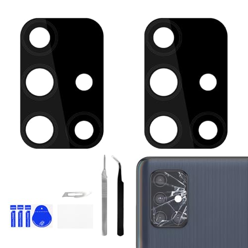 BESJMYT 2 Pack Rear Camera Lens Replacement for Samsung Galaxy A71 Adhesive Back Camera Glass Lens with Full Fix Tool Repair Kit Tweezers Dust Cloth for A71 SM-A715F - Image 1