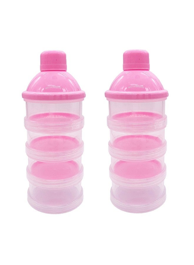 جولدن فاليابل موزع مسحوق حليب الأطفال المقاوم للانسكاب/حاوية تخزين من جولدن فاليوابل، وردي (قطعتان) - Image 1