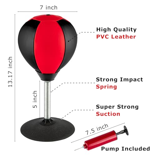 Raipoment Stress Buster Desktop Punching Bag - Suctions to Your Desk, Raipoment Heavy Duty Stress Relief Ball, Funny Gifts for Boss or Coworker - Image 3