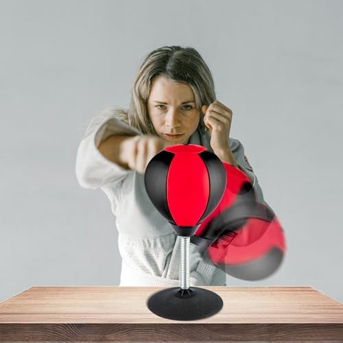 Raipoment Stress Buster Desktop Punching Bag - Suctions to Your Desk, Raipoment Heavy Duty Stress Relief Ball, Funny Gifts for Boss or Coworker - Image 2