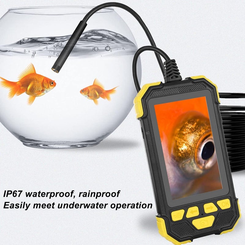 Endoscope Borescope 1080P Inspection Camera Borescope Endoscope Screen 8mm Lens 4.3in Handheld Snake Cable LED Lights Scope Camera for Pipe (10M) - Image 4