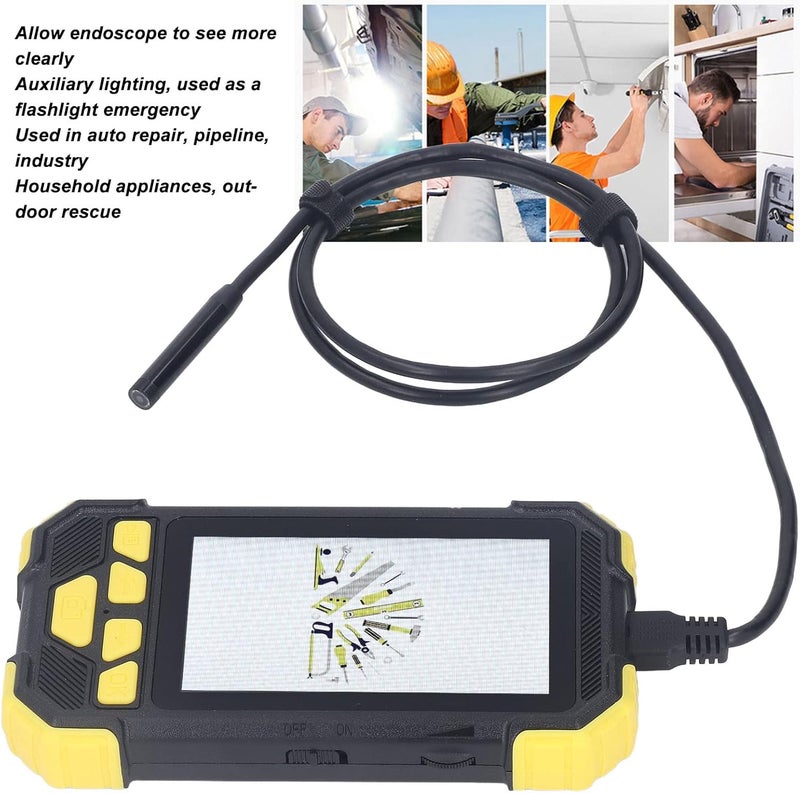 Endoscope Borescope 1080P Inspection Camera Borescope Endoscope Screen 8mm Lens 4.3in Handheld Snake Cable LED Lights Scope Camera for Pipe (10M) - Image 5