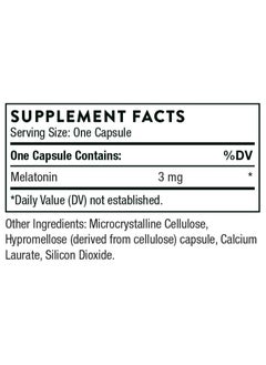 Thorne Melaton-3 Dietary Supplement 60 Capsules  - Image 2