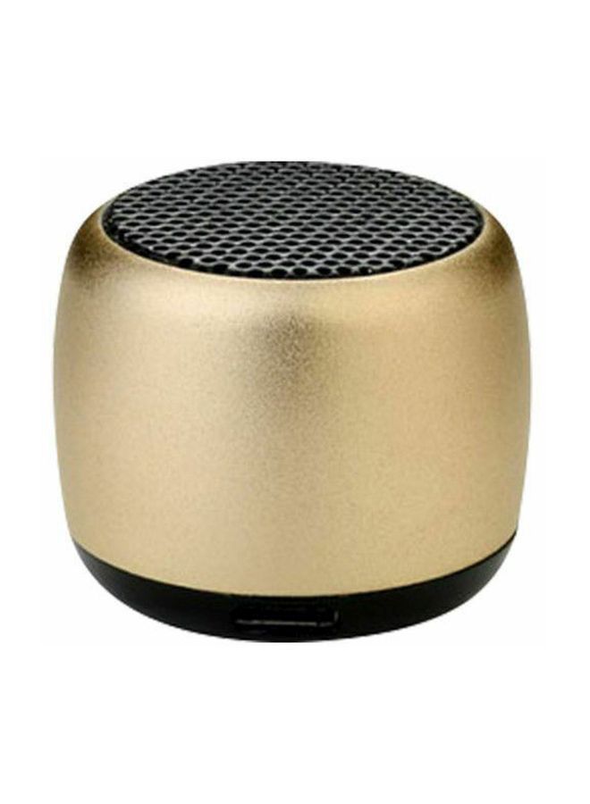 NIBEMINENT Portable Mini Bluetooth Speaker Gold/Black  - Image 1