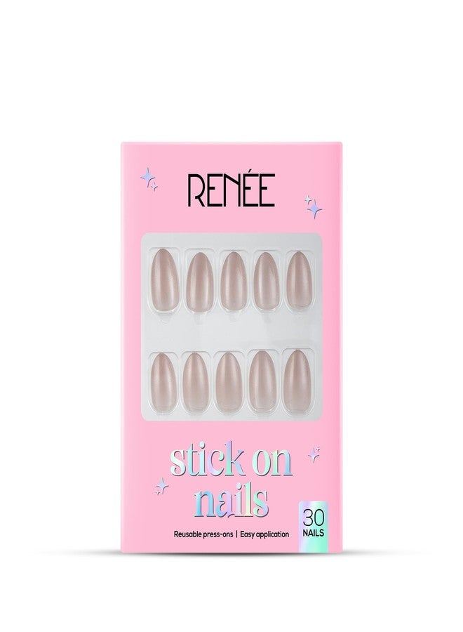 RENEE Stick On Nails Cat Eye Nail 06| 30 Reusable Artificial Fake Nail Set| Lightweight & Long Lasting| Easy To Use| Quick Fix For Festivals & Special Occasions - Image 1