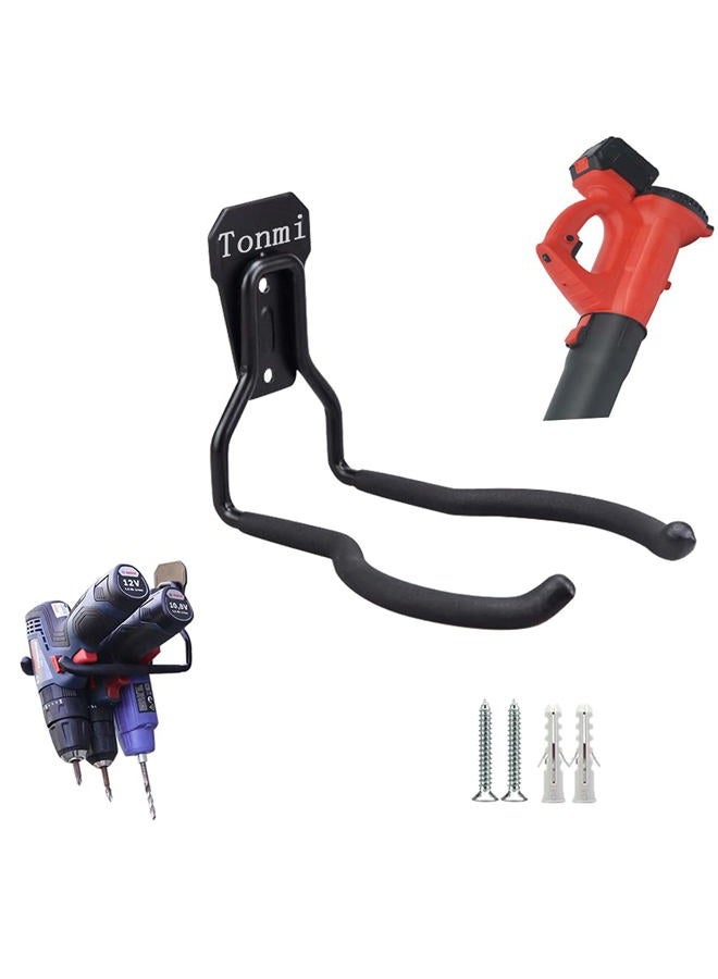 Todefrgu Tonmi Leaf Blower Hanger for Garage, Leaf Blower Hook for Garage, Leaf Blower Hanger for Wall, Perfect for Garage Wall Tool Organizers and Storage, No Leaf Blower (2Pcs), Black - Image 1