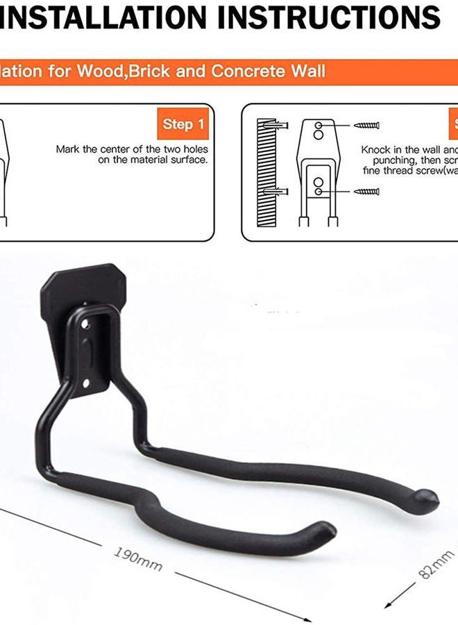 Todefrgu Tonmi Leaf Blower Hanger for Garage, Leaf Blower Hook for Garage, Leaf Blower Hanger for Wall, Perfect for Garage Wall Tool Organizers and Storage, No Leaf Blower (2Pcs), Black - Image 5