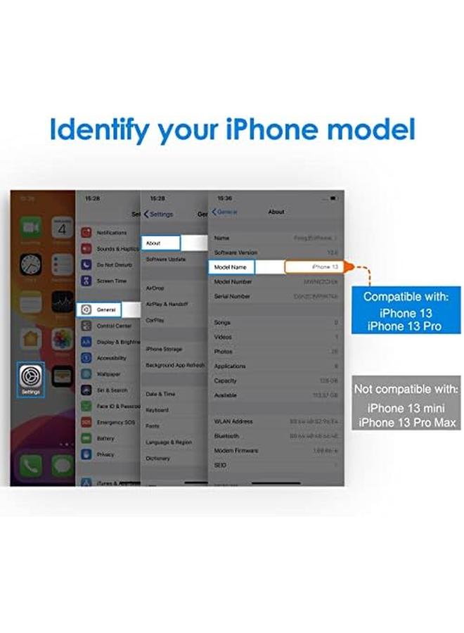 جي تيك واقي شاشة الخصوصية لهاتف آيفون 13 13 برو 6.1 بوصة من الزجاج المقوى المضاد للتجسس، عبوتان - Image 5