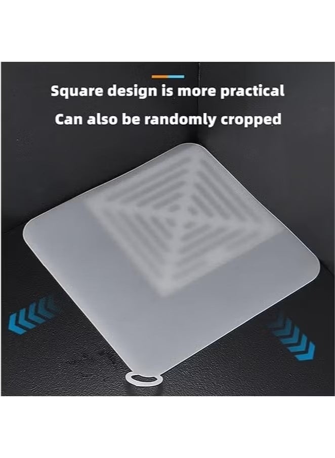 6 Pcs 15x15 CM Silicone Floor Drain Cover for Tub&Kitchen&Bathroom, Sewer Anti-Odor Mat, Deodorizing Drain Plugs, Floor Drain Smell Stopper - Image 3