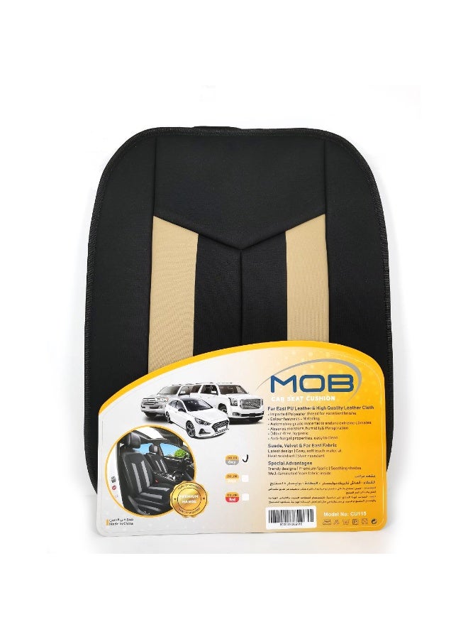 MOB Universal Car Seat Cushion PU Leather Support Pad | Comfort Driving Seat Cover for Cars, SUVs, Trucks | Relieves Back Pain, Easy Install, Breathable Design - Image 2